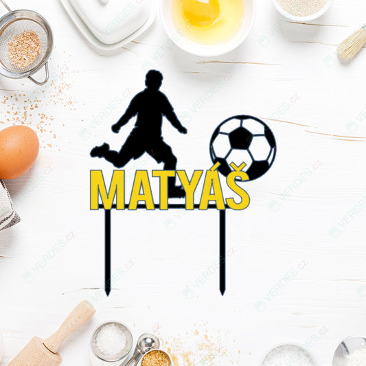 Cake topper - Soccer player with a custom name 1