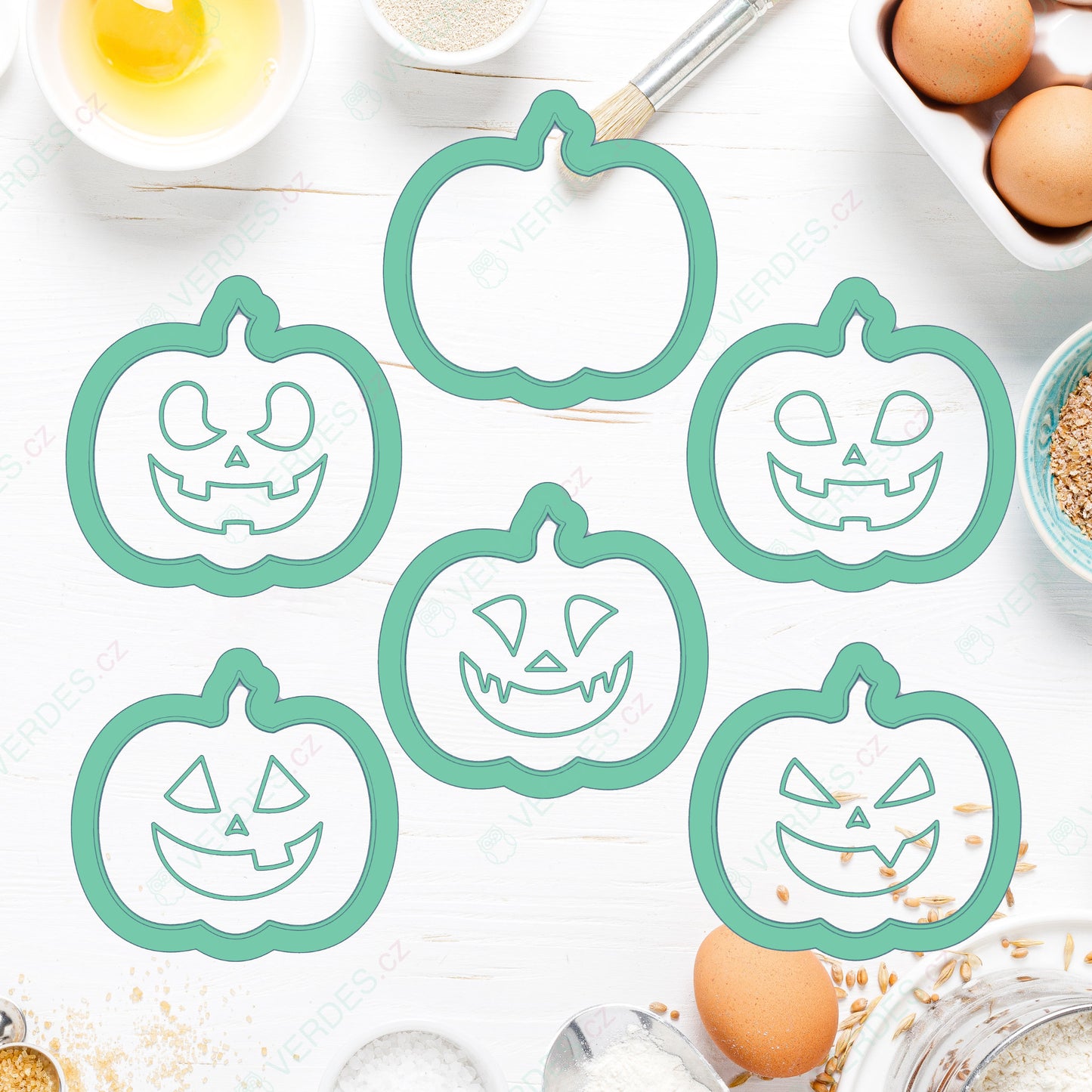 Set of cookie cutters - Pumpkin 6 pcs