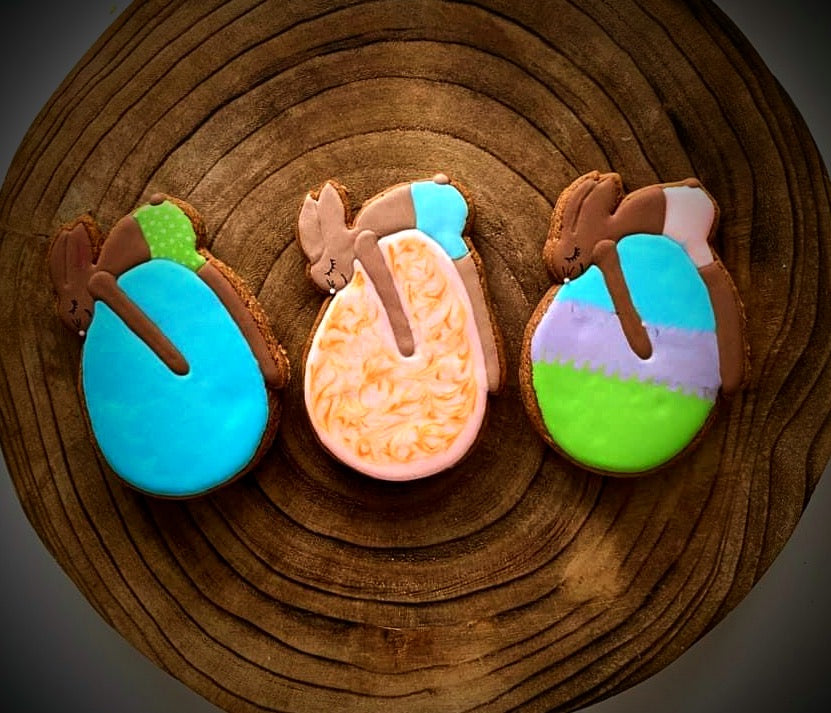 Cookie cutter Hare on an egg