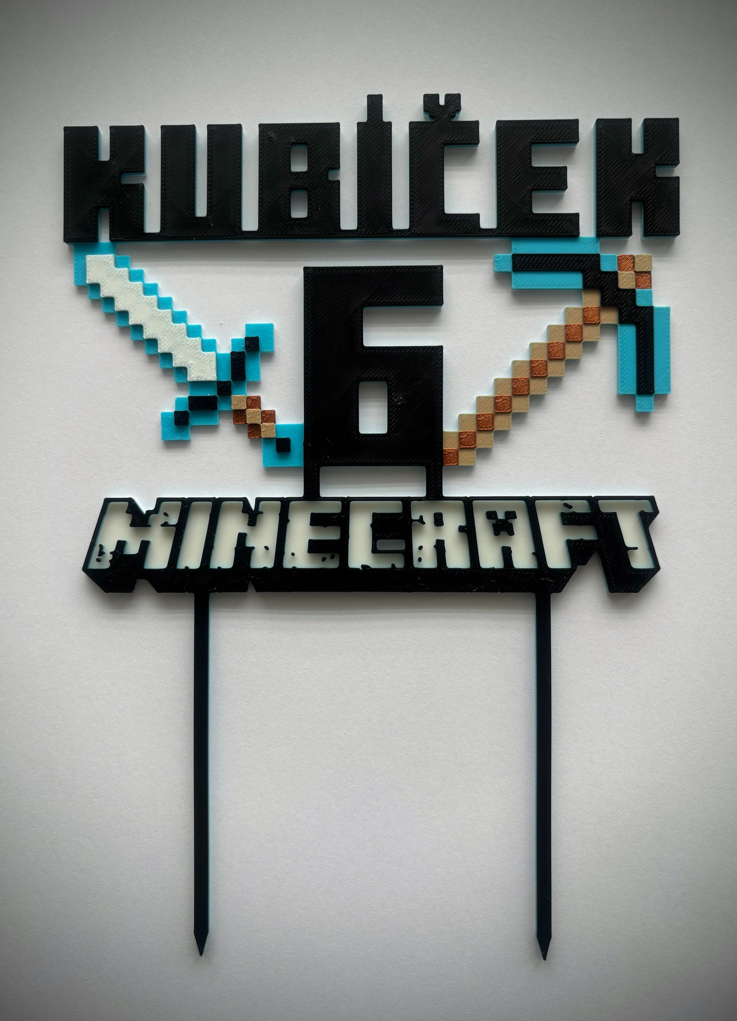 Cake punch - Minecraft with custom name and number