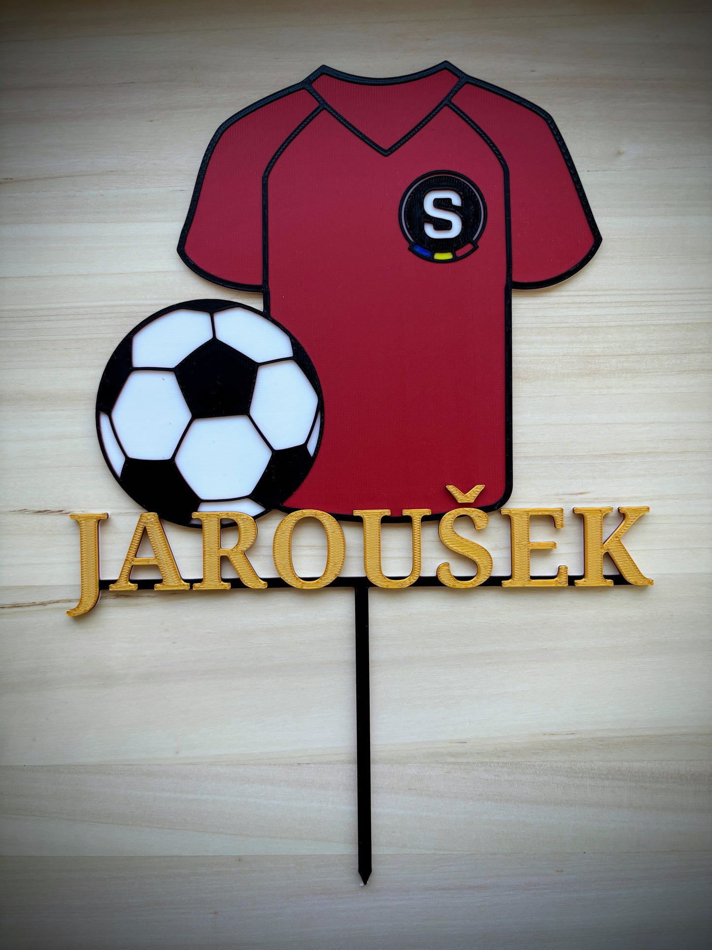 Cake topper - Soccer player with a custom name 1