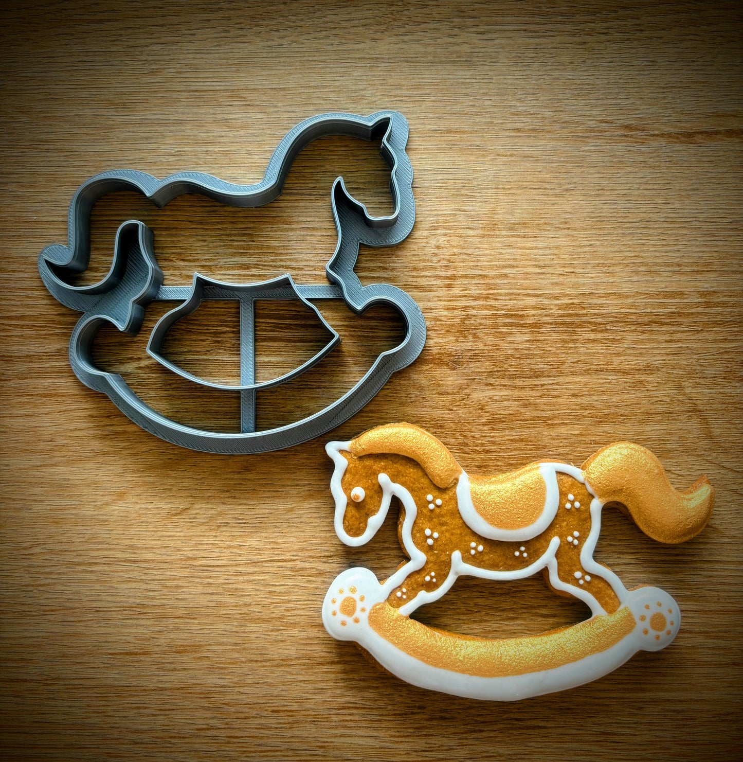 Rocking horse cookie cutter