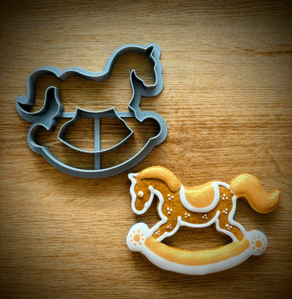 Rocking horse cookie cutter