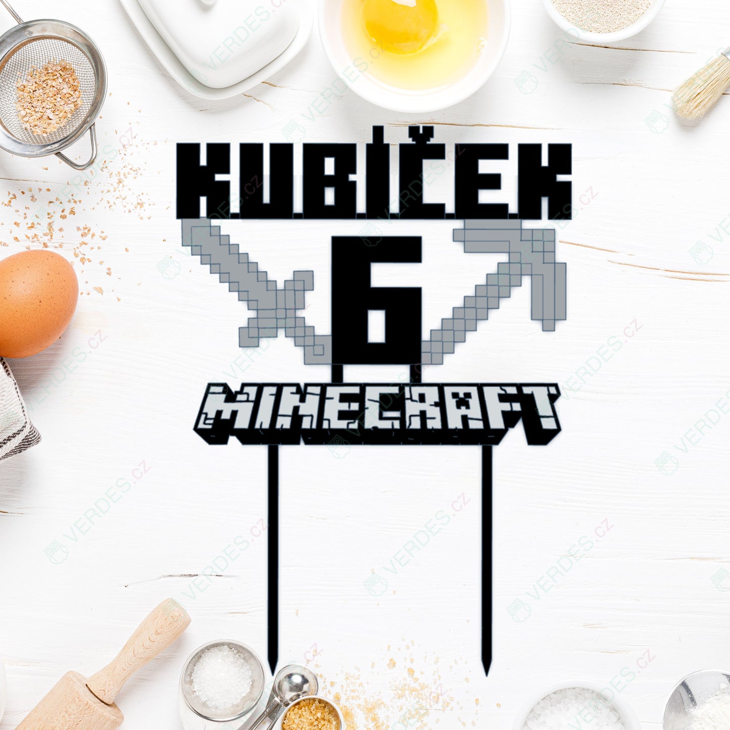 Cake punch - Minecraft with custom name and number