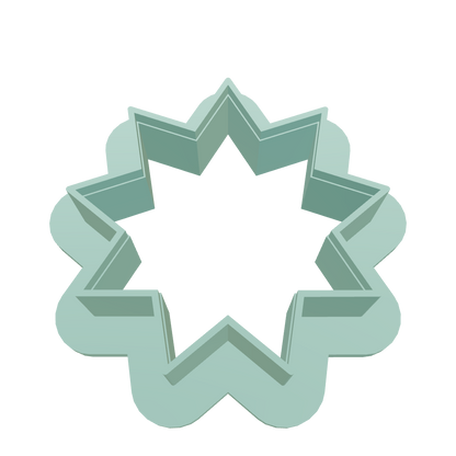 Nine-pointed star cookie cutter