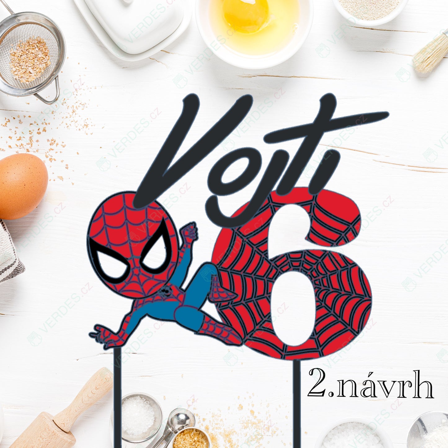 Cake punch - Spidey with a name and a custom number